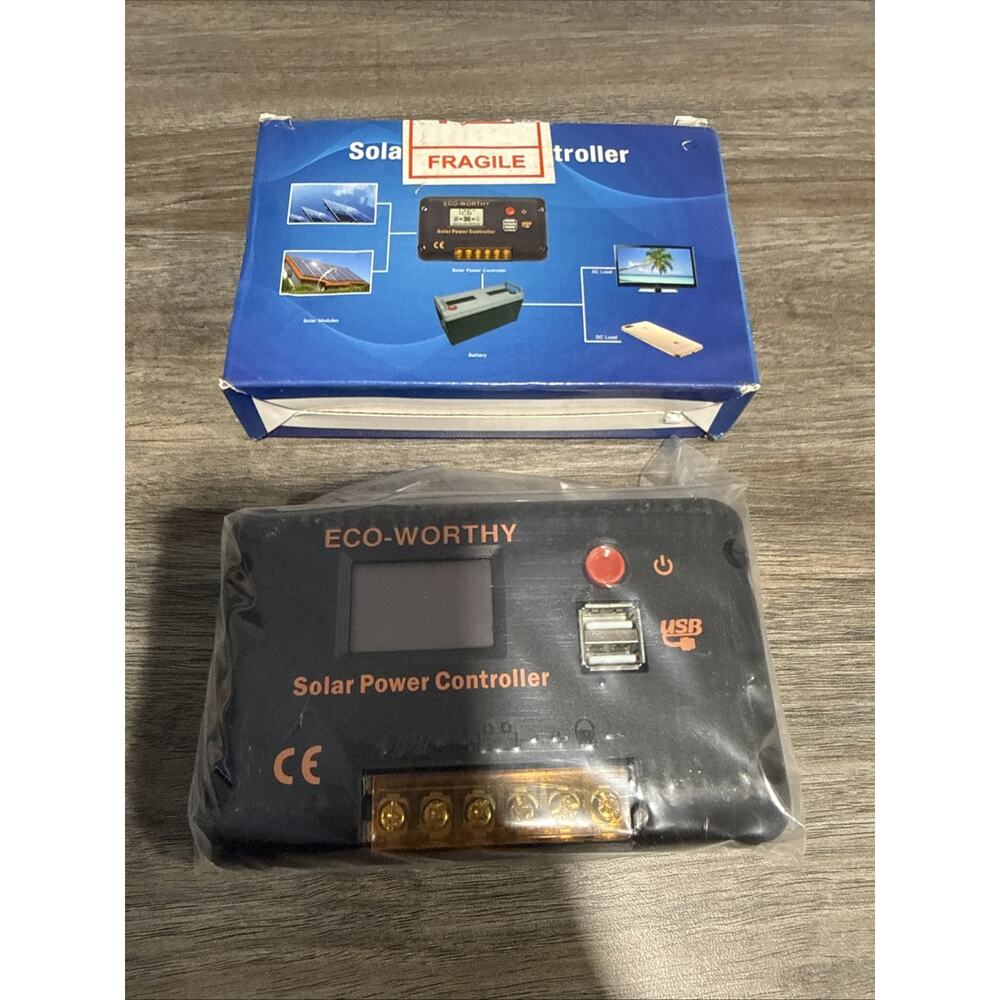ECO-WORTHY EW1906-20A Solar Power Controller PWM 12V/24V Auto Dual USB